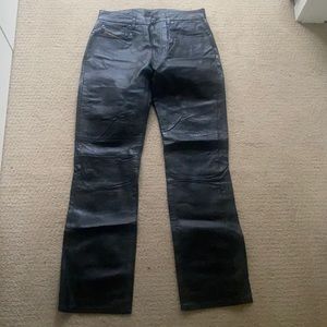 Diesel leather jeans / pants.